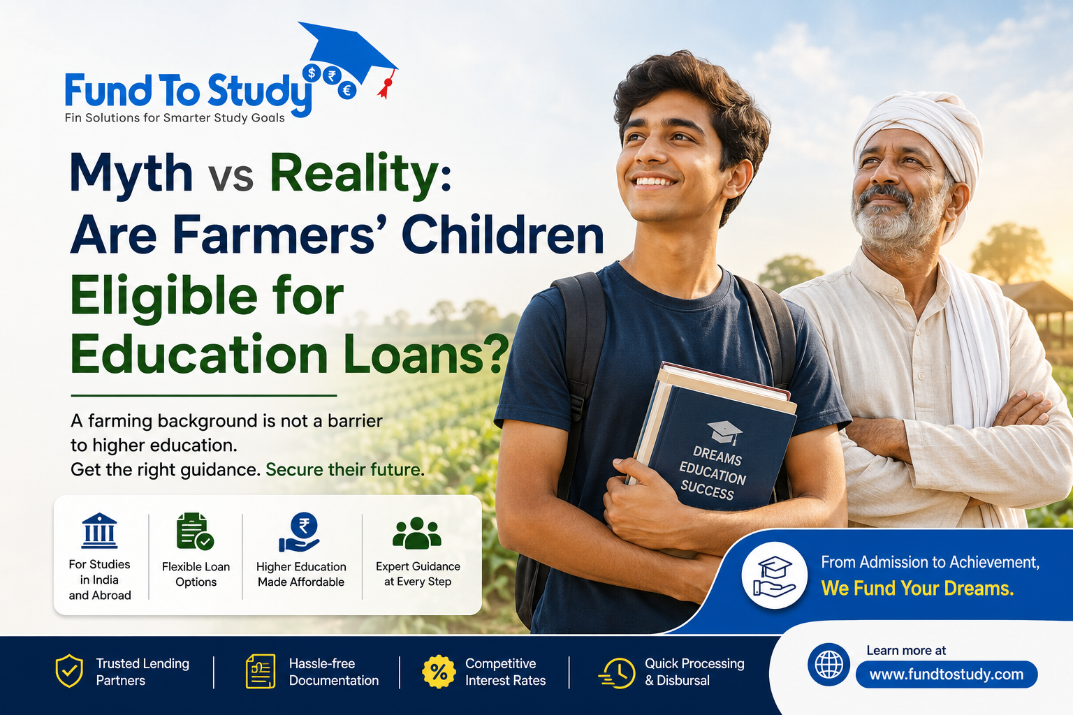 education loan for farmer's child